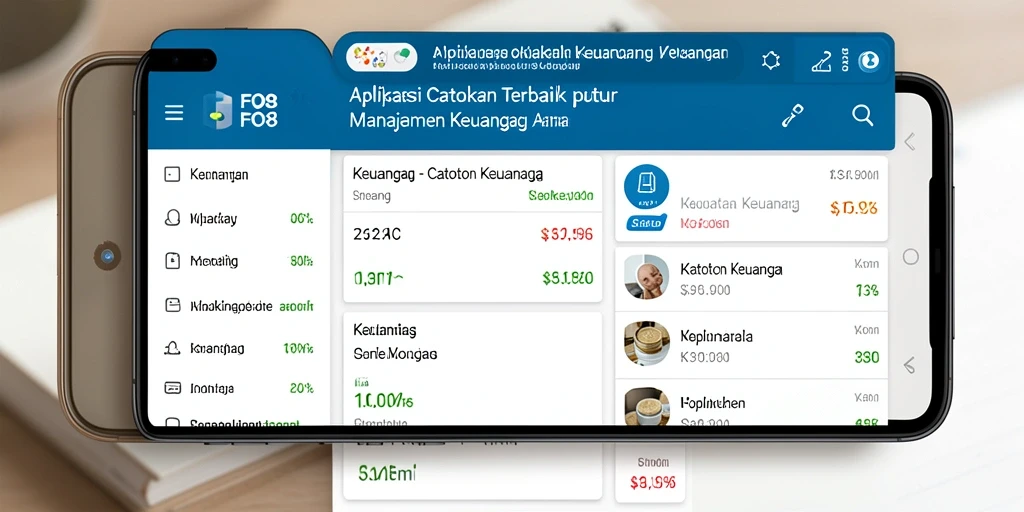Screenshot utama FO8 menunjukkan antarmuka Catatan Keuangan yang sederhana dan intuitif.