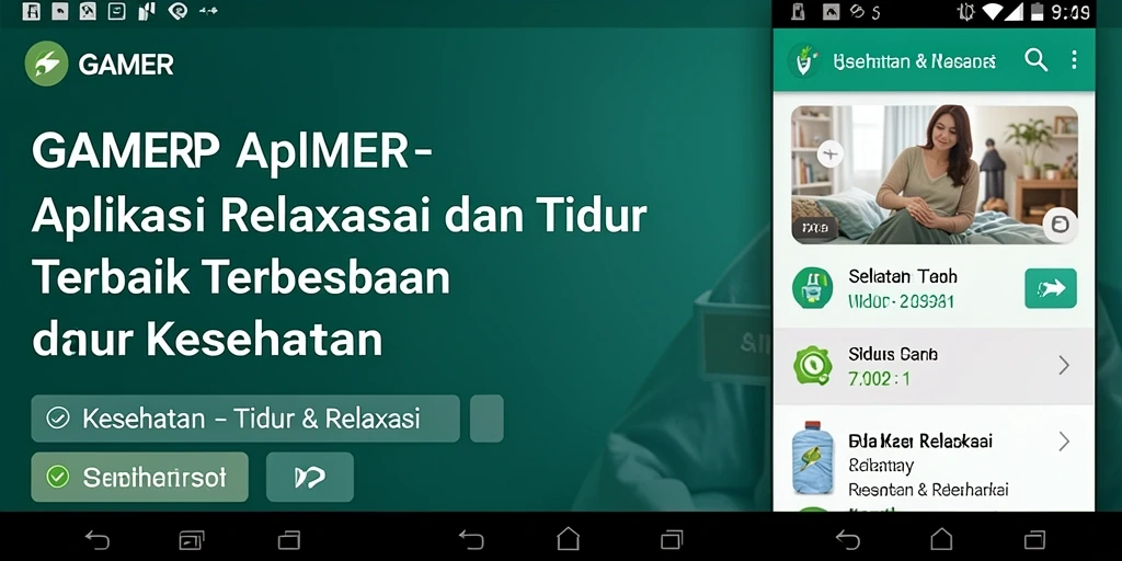 Antarmuka GAMERP yang menenangkan dan fungsional untuk relaksasi.