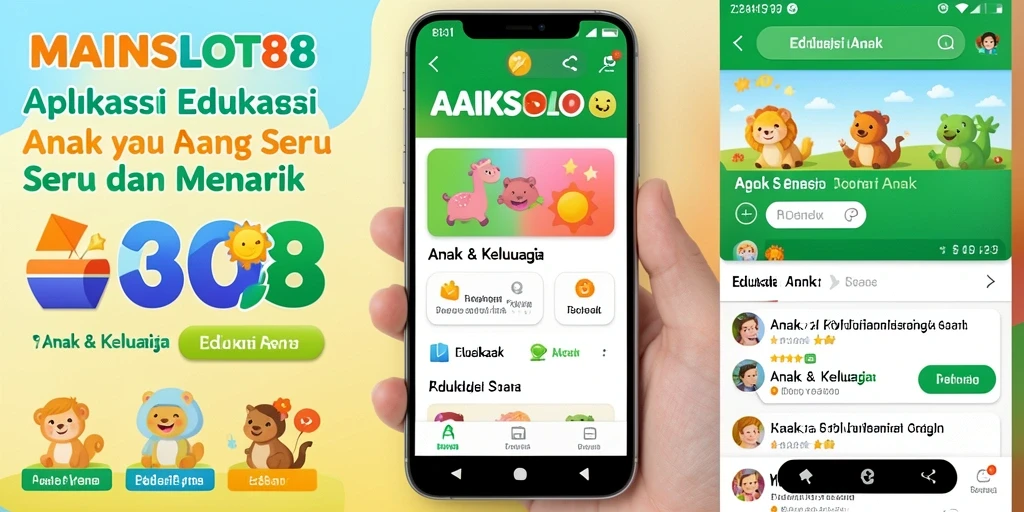 Antarmuka aplikasi MAINSLOT88 yang menarik dan edukatif untuk anak.