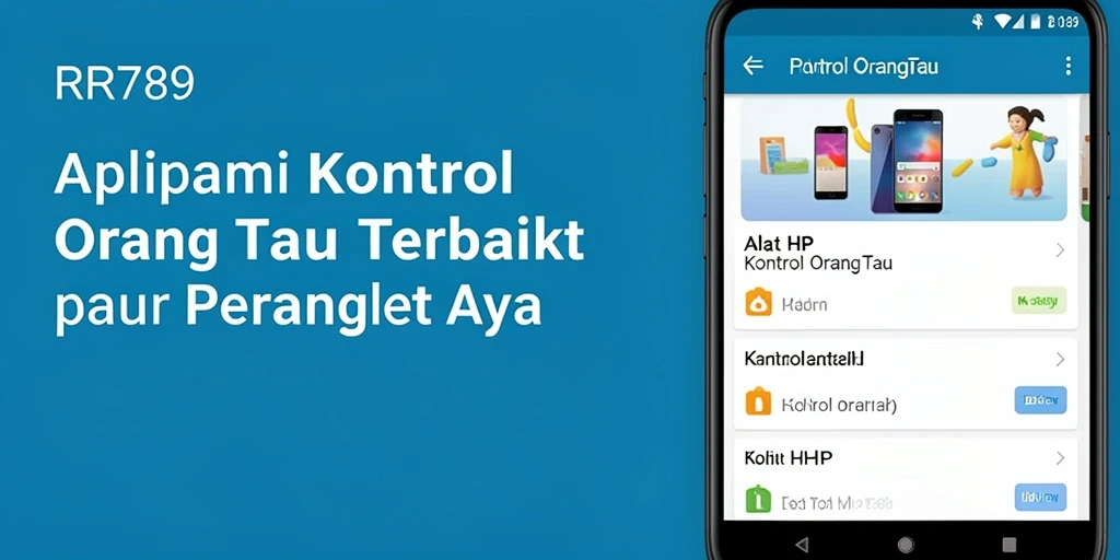 Tampilan antarmuka aplikasi Kontrol Orang Tua RR789 yang sederhana dan efektif.